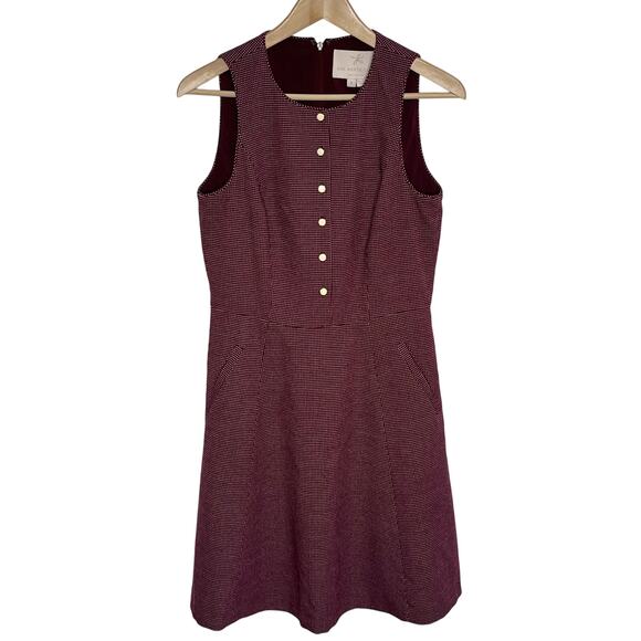 Gal Meets Glam Collection Womens Fit And Flare Dress Wine Red 6 Pockets Preppy - Picture 2 of 10